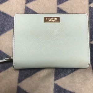 Kate Spade Light Blue Small Bifold Wallet